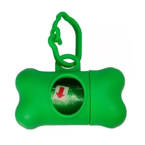 Kit Pet Suporte Cata Caca Pet Com Refil 60 Saquinhos Coco Cães Gato (Verde)