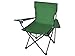 MALATEC Campingstuhl Angelstuhl Klappstuhl mit Armlehnen und Getränkehalter bis 120 kg Faltbar mit Tragetasche Schwarz/Blau/Grün 8001, Farbe:Grün