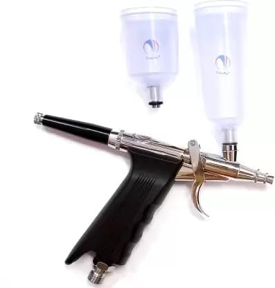 Image of Air Brush Dual Cup Airbrush Spray Gun KIT 0.3MM AIR Brush for Art, Tattoo, Barber, Nail Art, Cake Decor, Makeup, Model Painting Etc. (1Pc Airbrush Pen Gun Trigger Type)