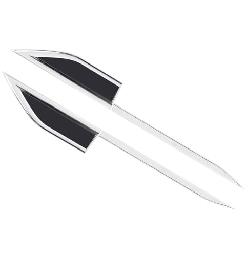 2 Pieces Cars Side Door Wing Metal Emblem Badges, 9.8 x 1.2 Inch Alloy 3D Car Stickers - Self-Adhesive, Scratch-Resistant& Waterproof, High-end and Personalized Car Accessories (Black)