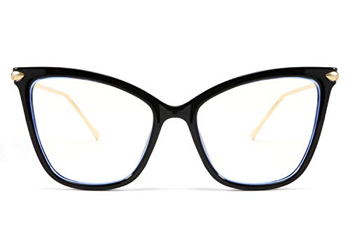 FEISEDY Oversized Cat Eye Blue Light Frame