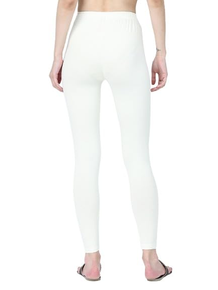Image of Robinbosky Premium Stretchable Cotton Ankle Legging for Women | Suitable for Formal wear & Casual wear | High-End Elastic Makes The Leggings Squat Proof and Durable for Travel, Yoga, & Workout.