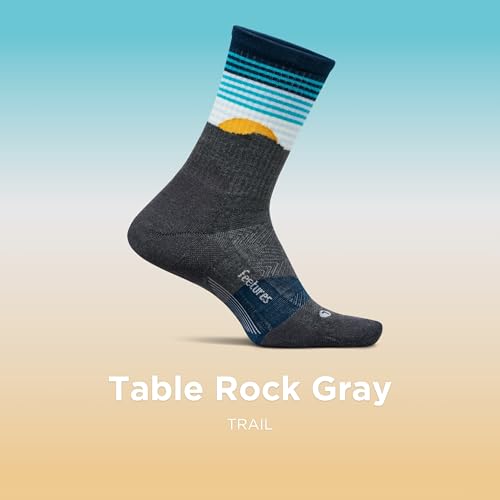 Image of Feetures Trail Max Cushion Mini Crew Sock - Hiking Socks for Men & Women