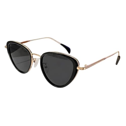 Lunettes de soleil œil de chat vintage femme tendance g-noir