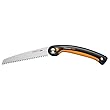 Fiskars Plus Klappsäge, Für dicke Stämme und Äste, 3 Schneidpositionen, Scharfes Power Tooth-Blatt, Grobzahnung, Blattlänge: 21 cm, Schwarz/Orange, SW69, 1067553