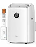 DREO 7500 BTU Portable Air Conditioner, 3-in-1 Cool/Fan/Dry Quiet AC Unit for Bedroom/Office, Smart App/Voice/Remote Control, Drainage-Free, Universal Window Kit, 2.5L/H Dehumidification, AC318S