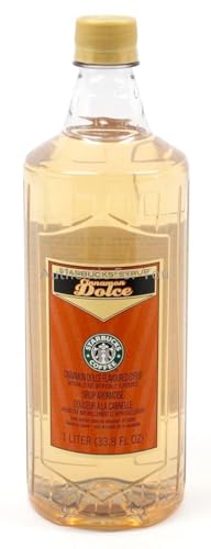 Cinnamon Dolce Syrup - 1 Liter Bottle Bundle - Authentic