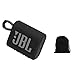 JBL Go 3 - for Portable Use - Speaker with Bluetooth - Built in Battery Waterproof and Dustproof - Includes Storage Pouch (Black)