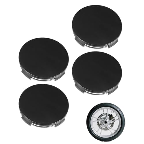 HAGNA 4 Pièces Cache Moyeu 60Mm, Cache De Roue Centrale Diy Universel Abs Noir, Centre De Jante Capuchons