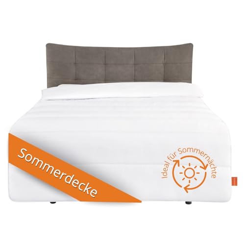 sleepling Energiespardecke Bettdecke 155x220, leichte Sommerdecke mit 520 gr. Füllgewicht, dünne Sommerbettdecke, 100% Mikrofaser, Ökotex, 60 Grad...