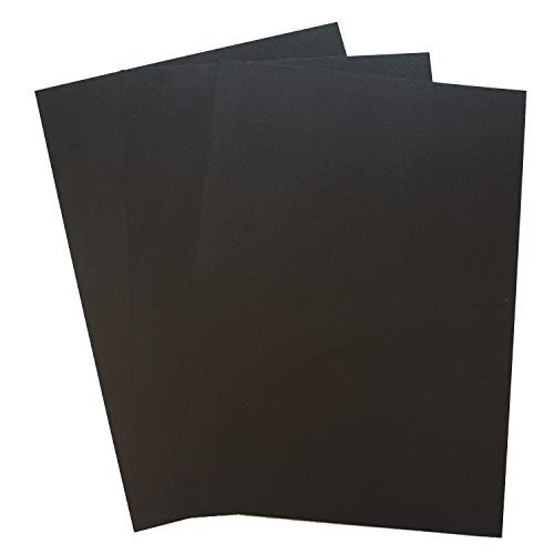 Binditek 12 Mil Sand-Textured Polycovers - for Business Reports and Proposals - Lightly Textured Sand Finish - with Square Corners,Un-Punched, Black Color,Pack of 100