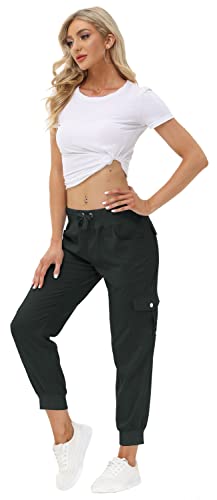 Mofiz Women's Cargo Pants Lightweight Joggers Pants With Elastic Waist Outdoor Hiking Athletic Pants Casual Sweatpants #TOP5