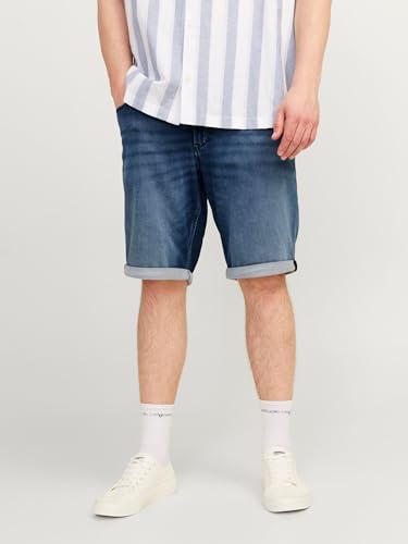JACK & JONES Male Jeansshorts Rick Icon GE 003 Indigo Knit SBlue Denim – Ansicht 2