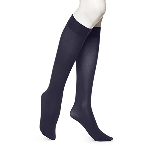 Image of Winterlace Queen Size Trouser Socks Womens 6 Pairs Plus Stretchy Opaque Knee High Wide Calf Nylon Spandex Dress Sock