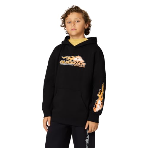 Image of Quiksilver Boys' Pullover Hoodie Sweatshirt, Soft & Comfortable Fleece, Front Pocket