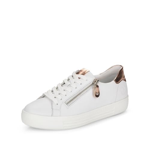 Remonte Baskets D0903 pour Femme, Combi 81 Blanc, 42 EU