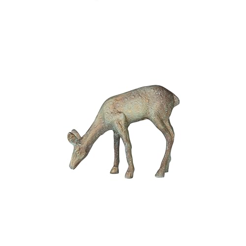 Creative Co-Op Grand Cast Aluminum Deer, Gold Verdigris Finish