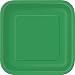 Square Green Paper Plates, 14ct