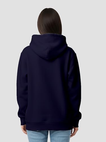 Image of Womens Plain Hoodie - Soft Cotton Blend Fleece Sweatshirt with Kangaroo Pocket & Drawstring Hood | Warm, Comfortable Winter Wear for Daily Use, Travel & Casual Outings