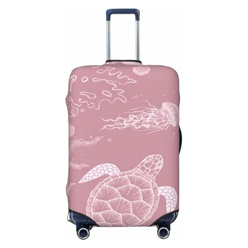 Sea Turtle Jellyfish Coral Suitcase Cover Fashion Luggage Covers Anti-Scratch Elastic Lightweight Protector For Travel Outdoor Small