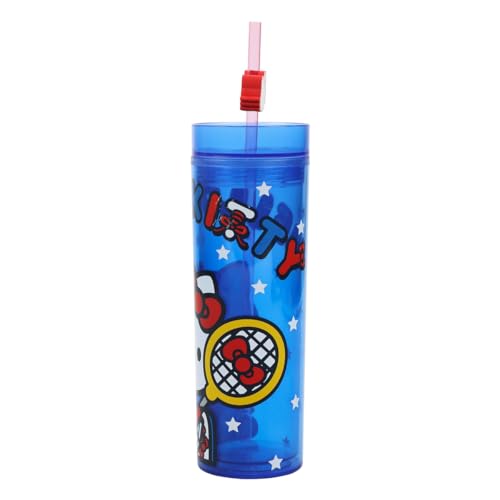 Gobelet Hello Kitty en plastique bleu avec paille le cadeau idéal - 7