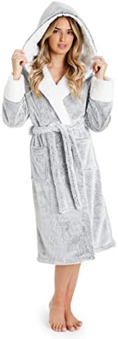 CityComfort Bademantel Damen Flauschig, Fleece Morgenmantel Damen...