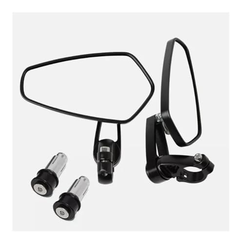 Espejos retrovisores de manillar 7/8 de aluminio negro para Yamaha MT07 MT09