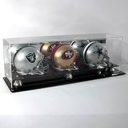 BCW Comictopia Deluxe Acrylic Triple Mini Football Helmet Display Case