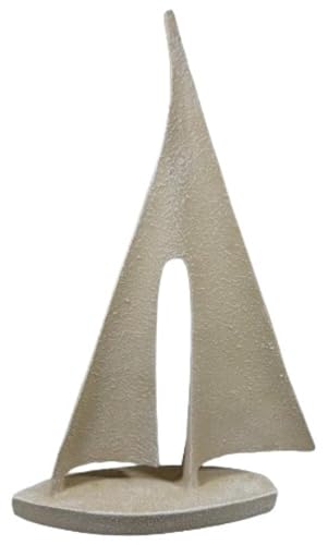 Generisch Design Segelboot 28 x 20 x 5 cm Segelschiff Maritim Steinguss Deko GTT J263