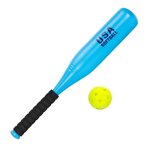 Franklin Sports USA Softball Jumbo Plastic Bat & Ball Set - 24" - Blue - image 1