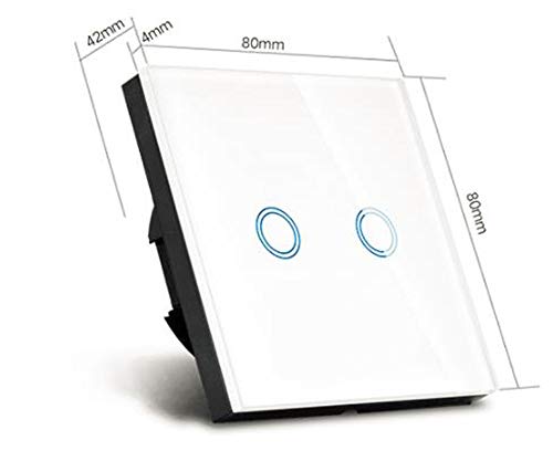 EU-Standard Smart Life WiFi-Schalter Sprachsteuerung 2-Gang Smart WIFI-Wandschalter (Gold)