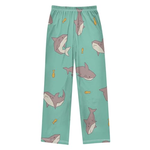 Shark Cute Boys Pants Boys Athletic Pants Long Pant for Boywith Pockets Wide-Leg Size 6-14Y2