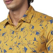 Image of Spykar Men's Regular Fit N /A Full Sleeve Printed Casual Shirts