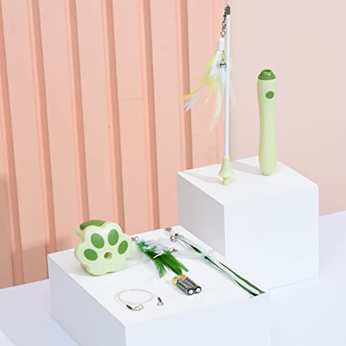 Bebobly 3-In-1 Retractable Cat Wand Toy For Indoor Cats Interactive Cat Feather Toys #TOP6