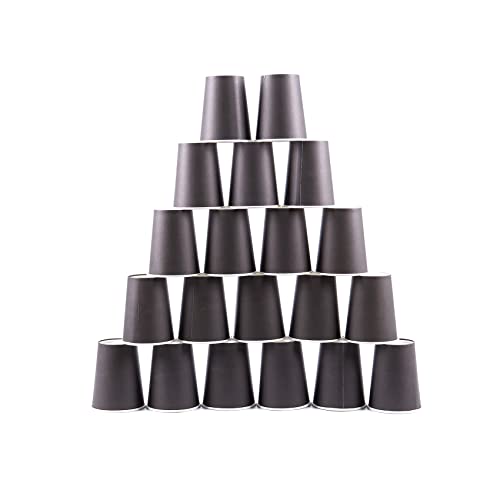Thermocouple 60 Paper Cups (9) - Plain Solid Colours Birthday Catering(Black) - Afbeelding 3