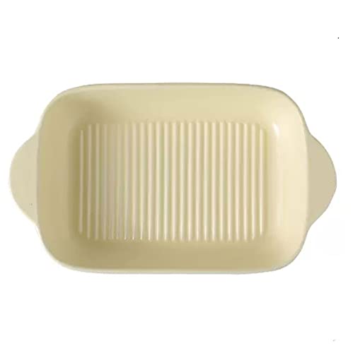 WEKONUMEX Sartenes para lasaña, Cacerola de cerámica for Horno (20,2 x 14,1 x 4,7 cm), Color Blanco