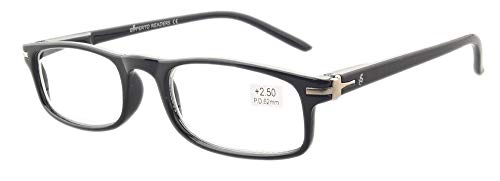 Image of Race Reading Glasses For Men & Women +1.00 to +3.00 Power - Black
