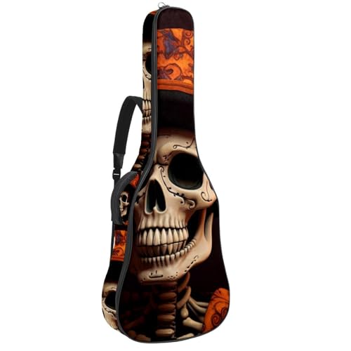 Sac guitare acoustique Halloween Skull idéal pour transporter sa guitare classique au studio