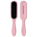 Denman Mini Deatngling Hairbrush for Short Hair - Gentle Wet & Dry Knot Remover for Kids and Adults, D90 Pink Crush