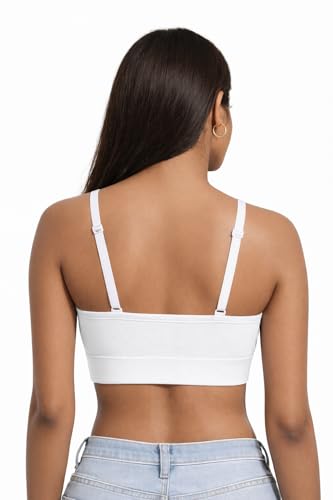Image of Women's Non-Padded Cotton Bra with Sports Look | Soft Stretchable Everyday Bra | Wire-Free Comfortable Innerwear