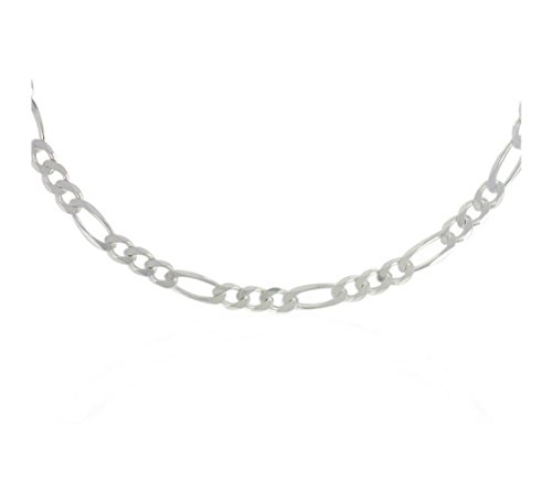 Chaine argent 925 maille Figaro 60 cm pour homme et femme