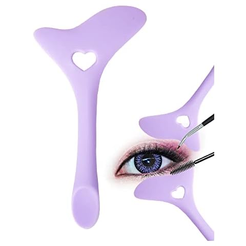 DogieLyn Silicone Winged Tip Reusable Smoky Eyeshadow Applicators Plate Cat Shape Eye liner Shadow Guide Template Multifunctional Lazy Quick Makeup Tool Eyebrow Pencil Eyeliner Stencils Cover