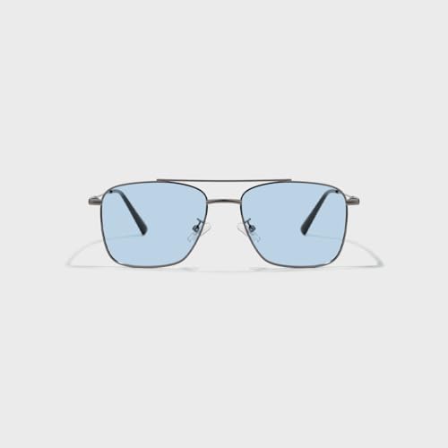 Image of SAM AND MARSHALL VEIN Sunglass I 400% UV Protection I Metal Sunglass I Square Sunglass I Double Bar I Unisex