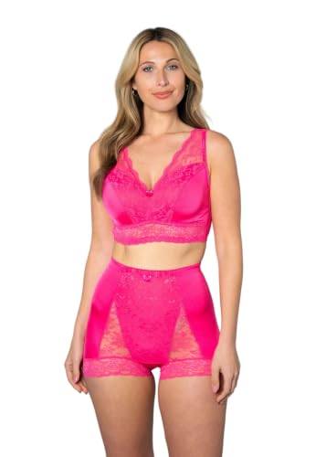 Image of Rhonda Shear Pin-Up Girl Lace Control Panty, Floral Lace, Light Tummy Control