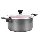 MOBUTA Stockpot with Glass Lid, 5.5-Quart Stock Pot Nonstick Soup Pasta Pot, Stew Pots with Ultra...