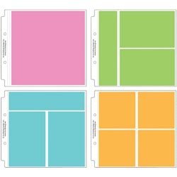 Doodlebug Designs Bulk Buy (2-Pack) Page Protector Assortment 8 inch x 8 inch 12 Pack 3 Each of All 4 Styles DB3501
