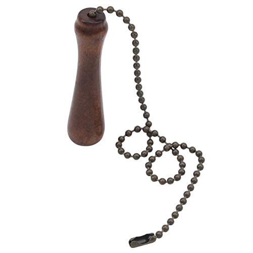 Image of Ceiling Fan Pull Chains Walnut Wooden Pull Chain Extension for Ceiling Light Lamp Fan Chain