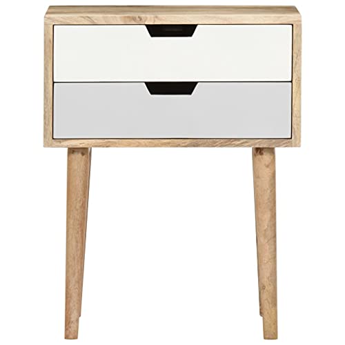 Table de chevet en bois de mangue massif marron, un meuble d'appoint robuste au charme rustique - 4