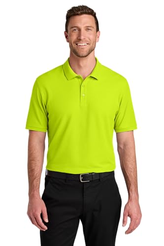 Port Authority Unisex Wearever Signature Pique Polo, Neon Yellow, Large