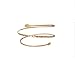 HUNO Minimalist Metal Punk Spiral Coil Upper Arm Cuff Open Arm Bracelet Armlet Adjustable Hammered Wrap Armband Bangle for Women-2pcs gold